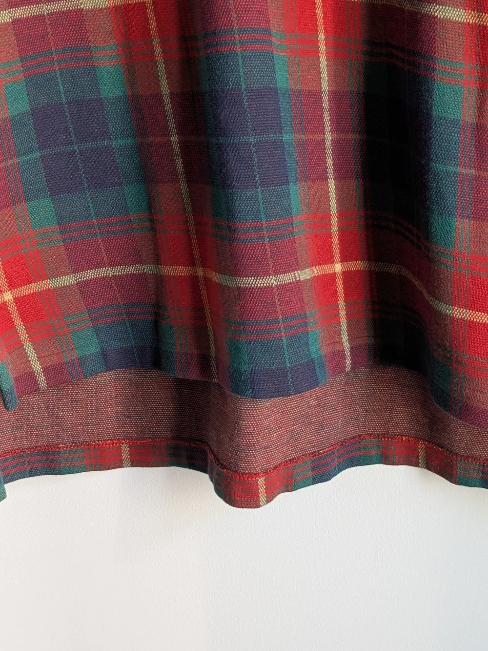 VTG Polo Ralph Lauren Men's Polo Sz Large Red Tartan Plaid Made In The USA 90's